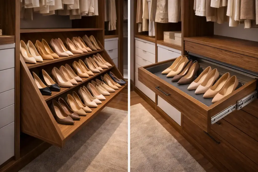 Diseñamos zapateras con charolas inclinadas CDMX