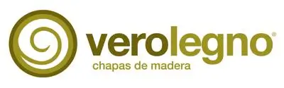 Logo oficial de Verolegno, proveedor de chapas de madera natural precompuesta para acabados de lujo en vestidores Legno Muebles.